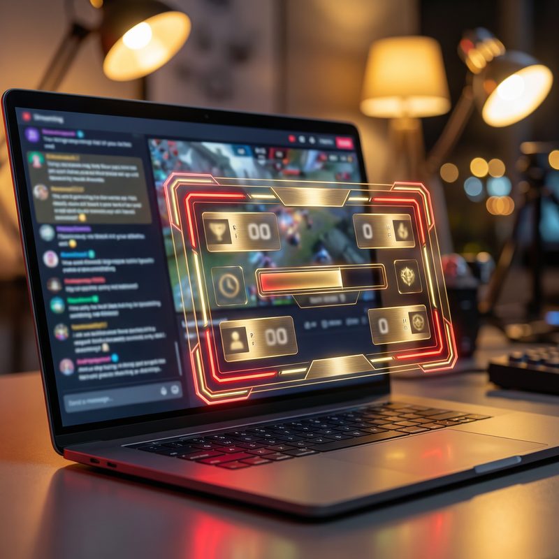 Streaming dashboard with game overlay
